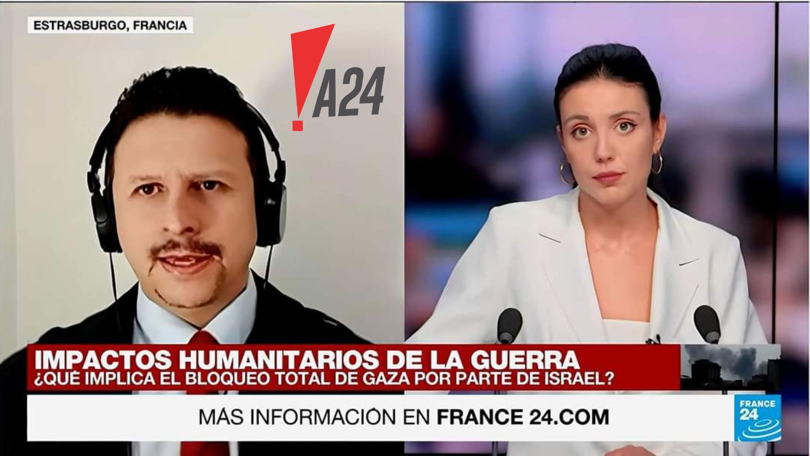 Daniel Mejía de A24PY da exclusiva a France24 sobre guerra