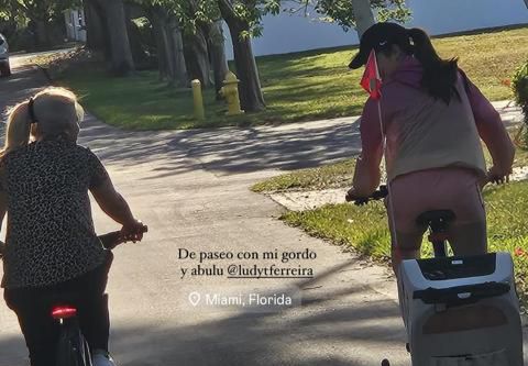 Nadia Ferreira mostró su secreto para ejercitarse y pasear a su hijo