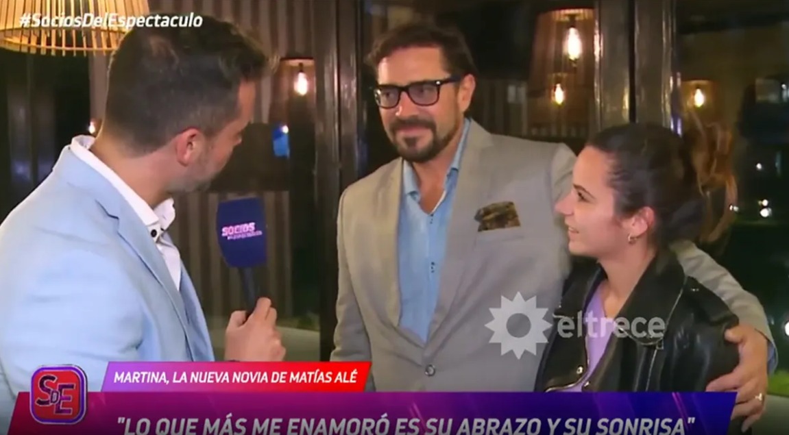 Matías Alé presentó a su nueva novia, 24 años menor que él