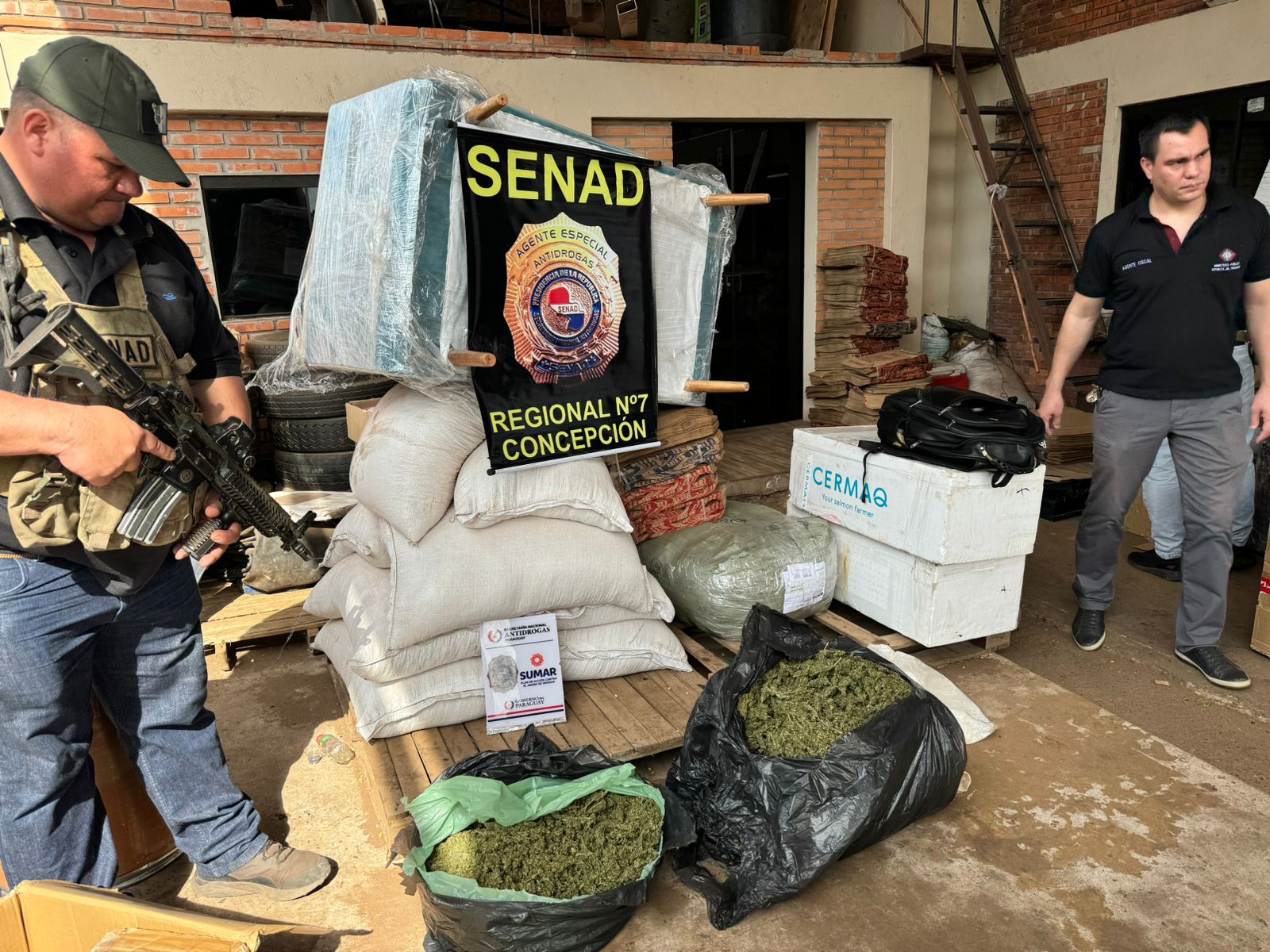 Desbaratan envío de marihuana en Concepción