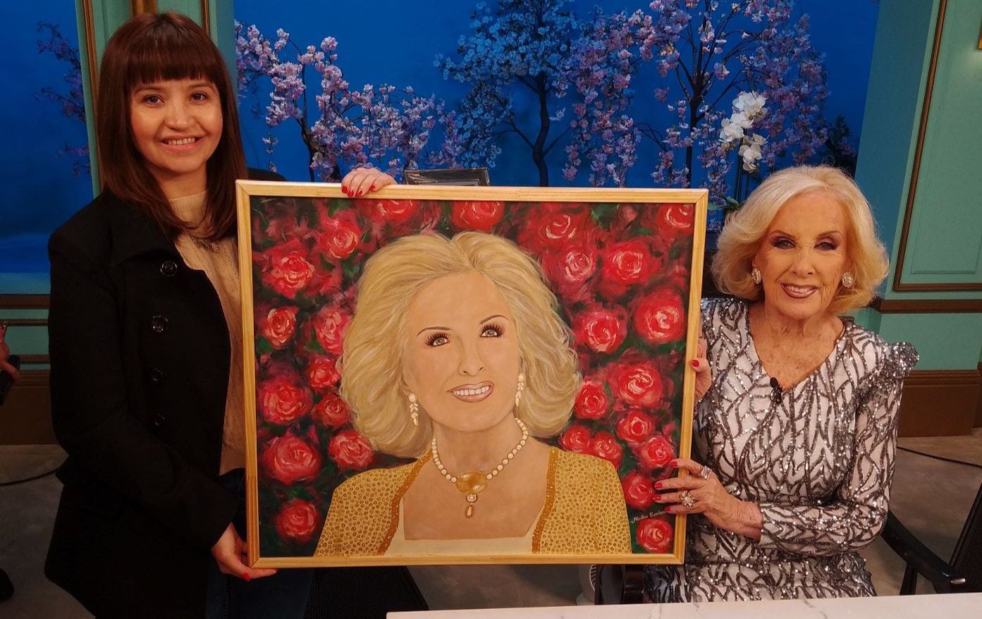 Artista paraguaya le retrató a la gran Mirtha Legrand