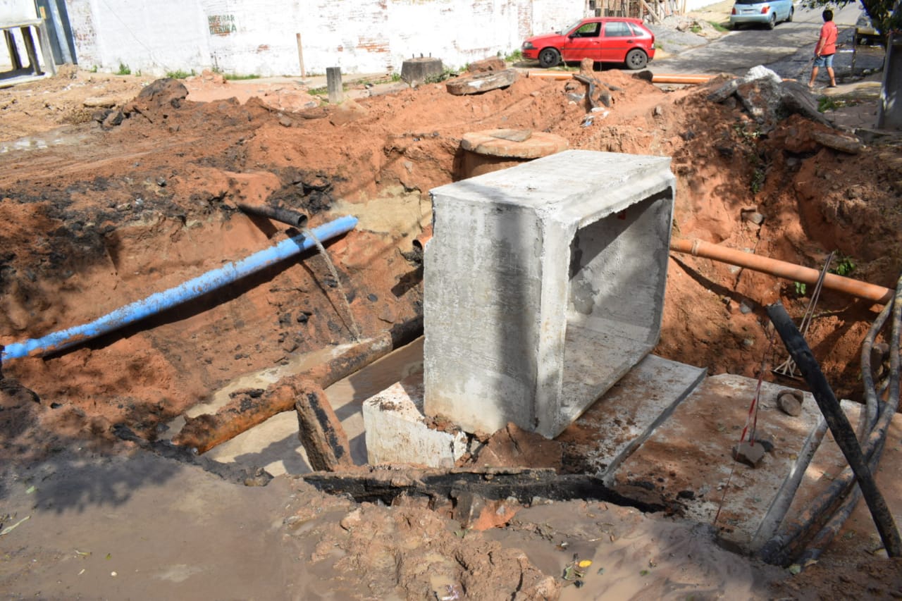 Inauguran desagüe pluvial en el barrio San Antonio