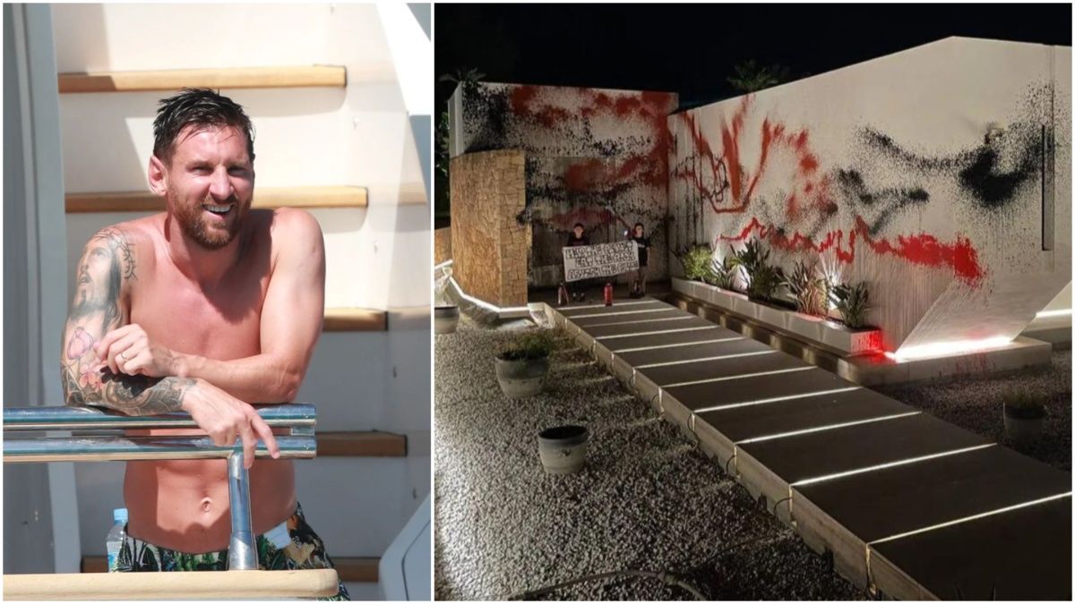 Vandalizaron la mansión de Messi en Ibiza, el duro mensaje que dejaron