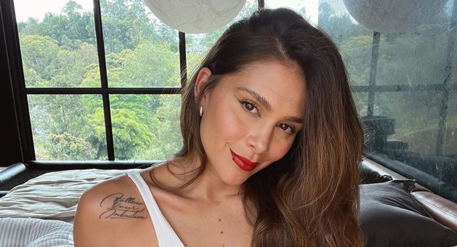Greeicy le armó una coreo a La Rosalía desde el baño