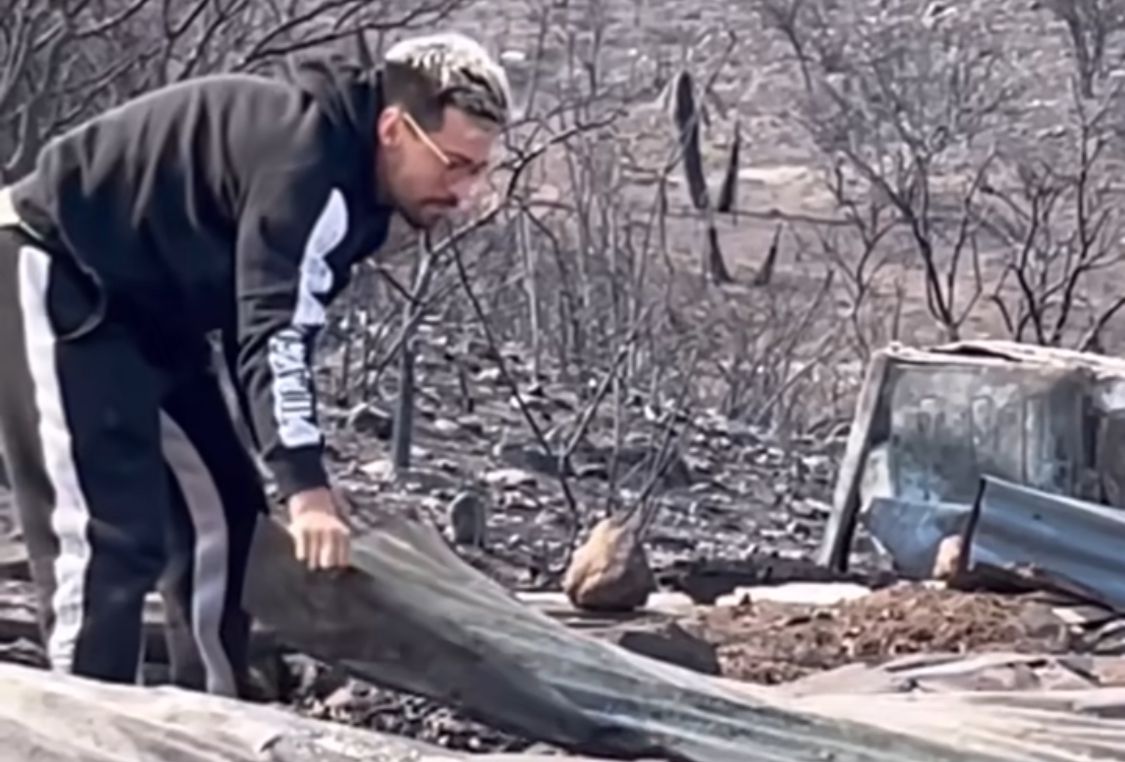 Jorge Moliniers perdió su casa en un incendio