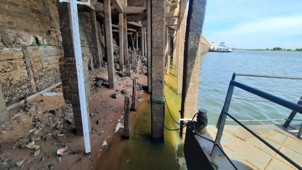 Río Paraguay a 1 cm de alcanzar un nuevo récord de bajante en Asunción