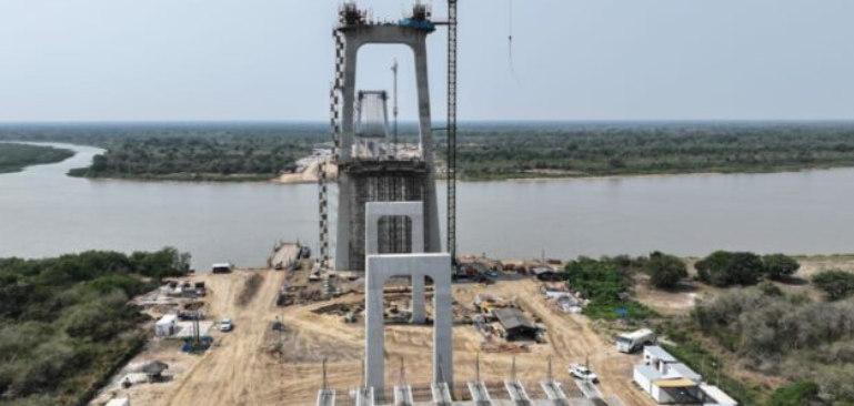 Reportan 60 % de avance en obras del Puente de la Bioceánica