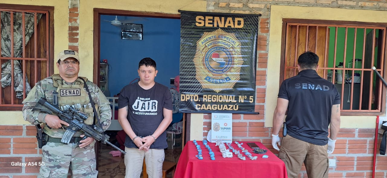 SENAD incauta 7 mil dosis de droga en Coronel Oviedo