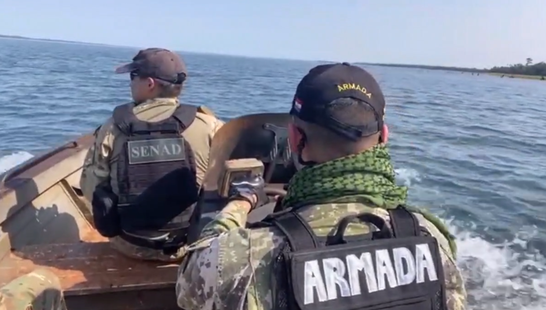 Incautan toneladas de marihuana a orillas del lago Itaipú