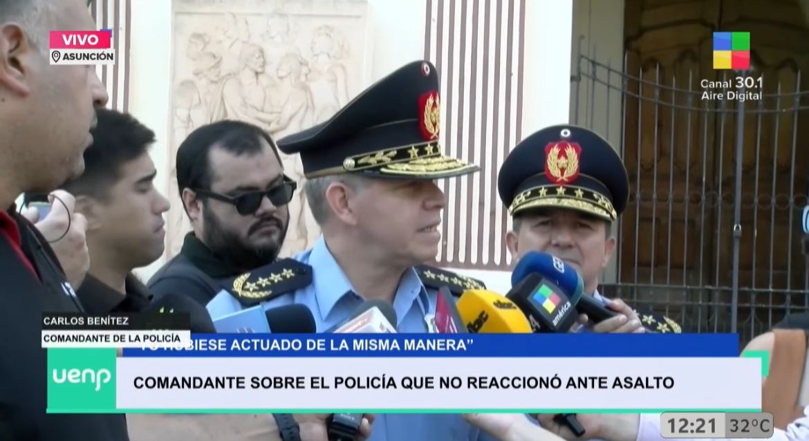 Comandante afirma que policía actuó bien