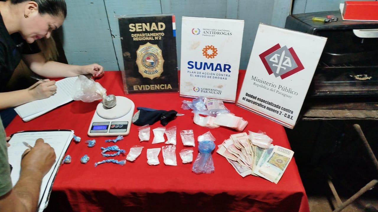 Senad interviene vivienda utilizada para comercializar estupefacientes en Alto Paraná