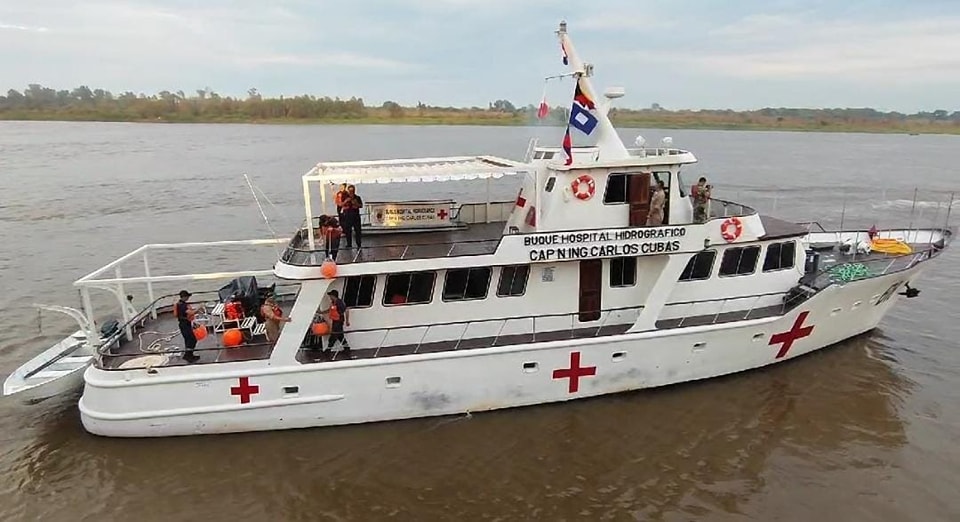 Buque hospital retoma misión humanitaria en el Chaco y zarpa hacia Bahía Negra