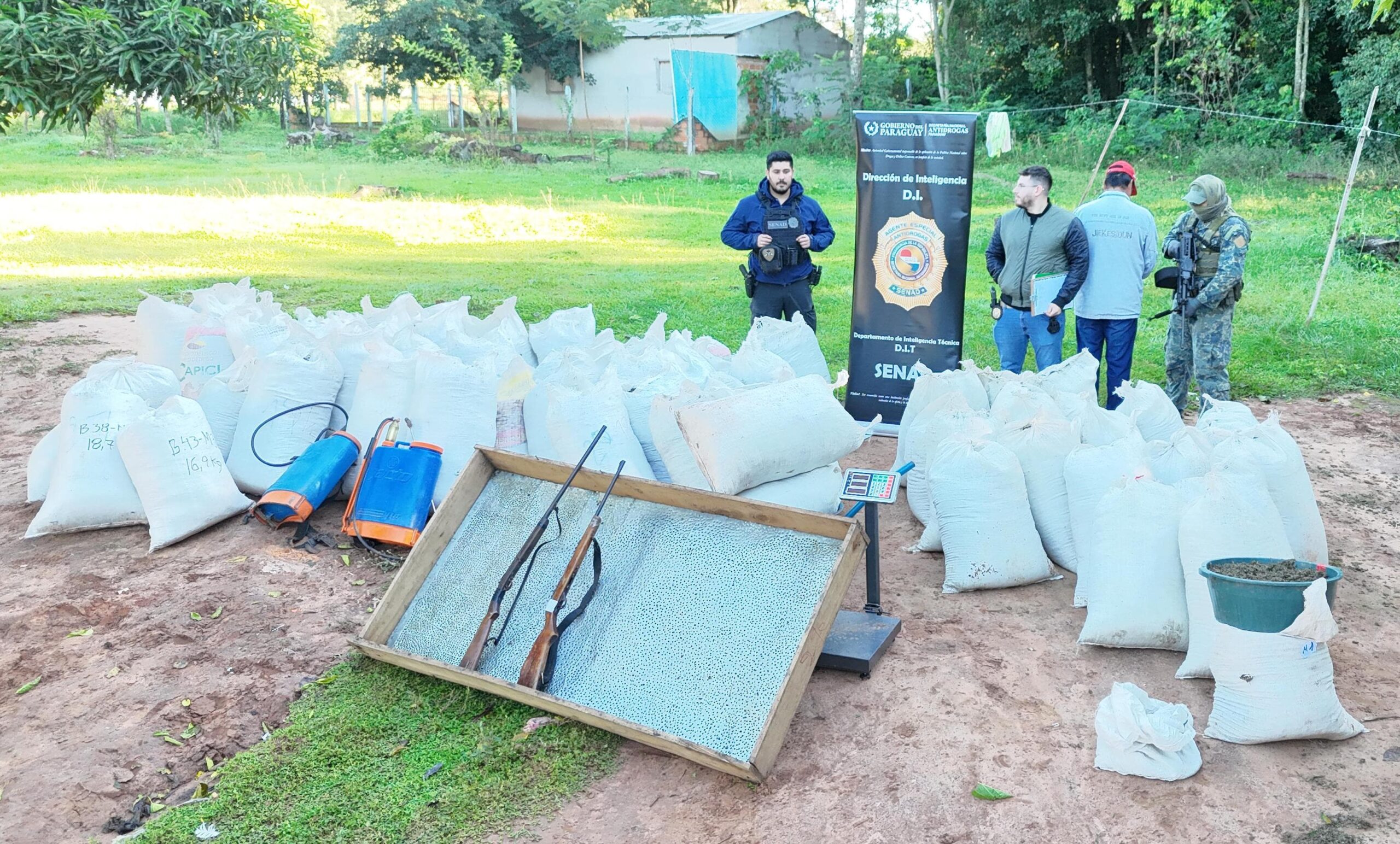 SENAD captura a hombre en Yby Pyta con más de una tonelada de marihuana