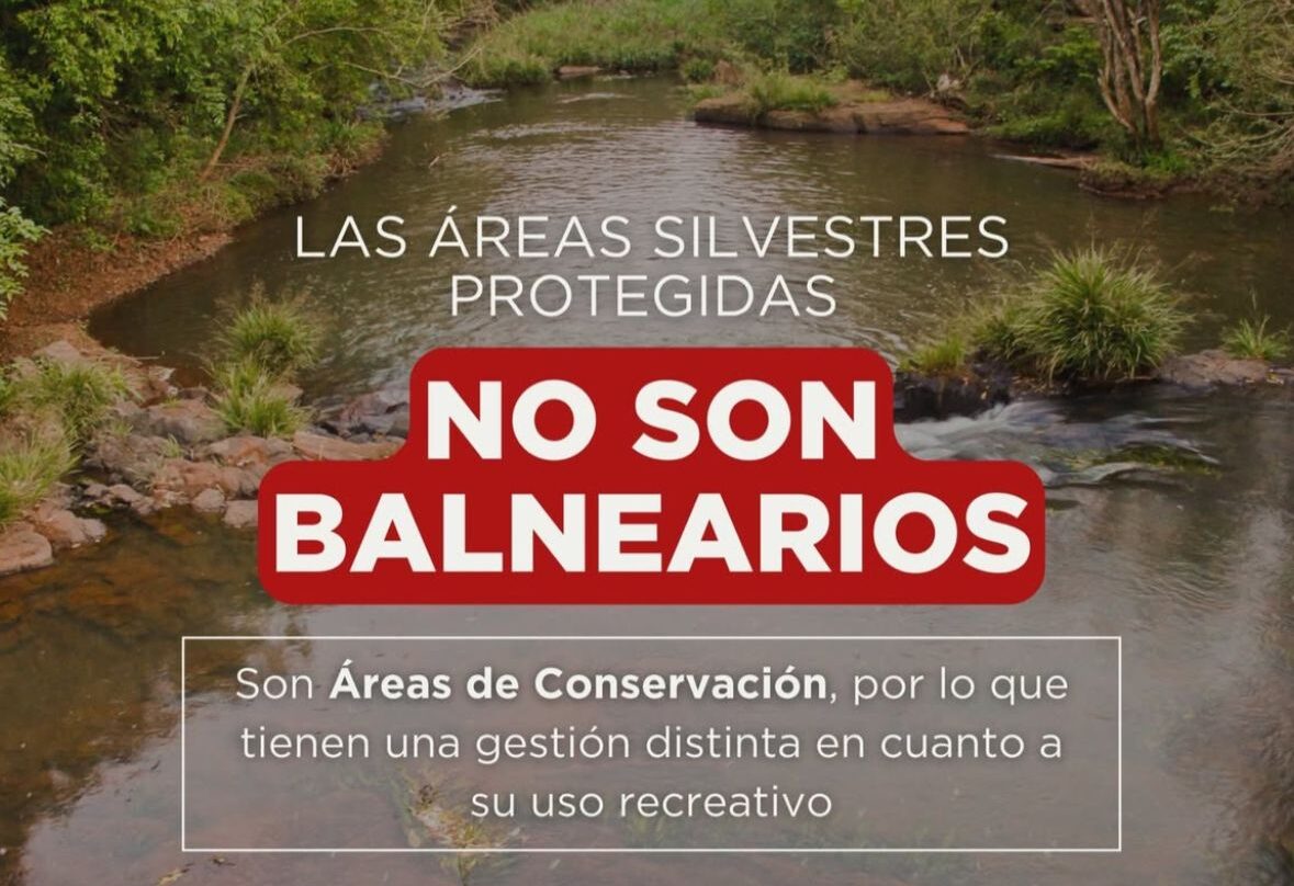 MADES aclara que los Parques Nacionales no son balnearios