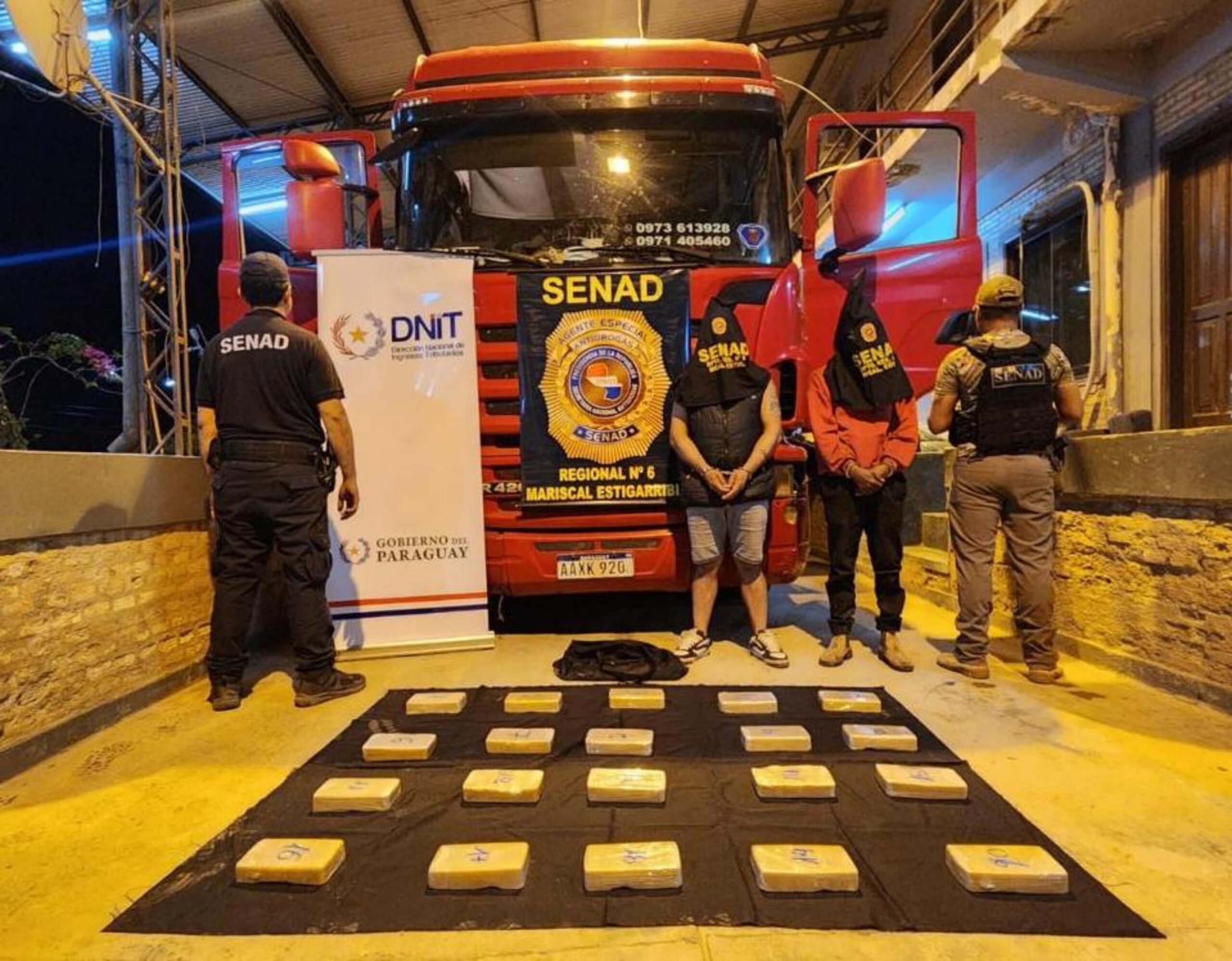 SENAD incauta más de 20 kilos de pasta base de cocaína en Mariscal Estigarribia